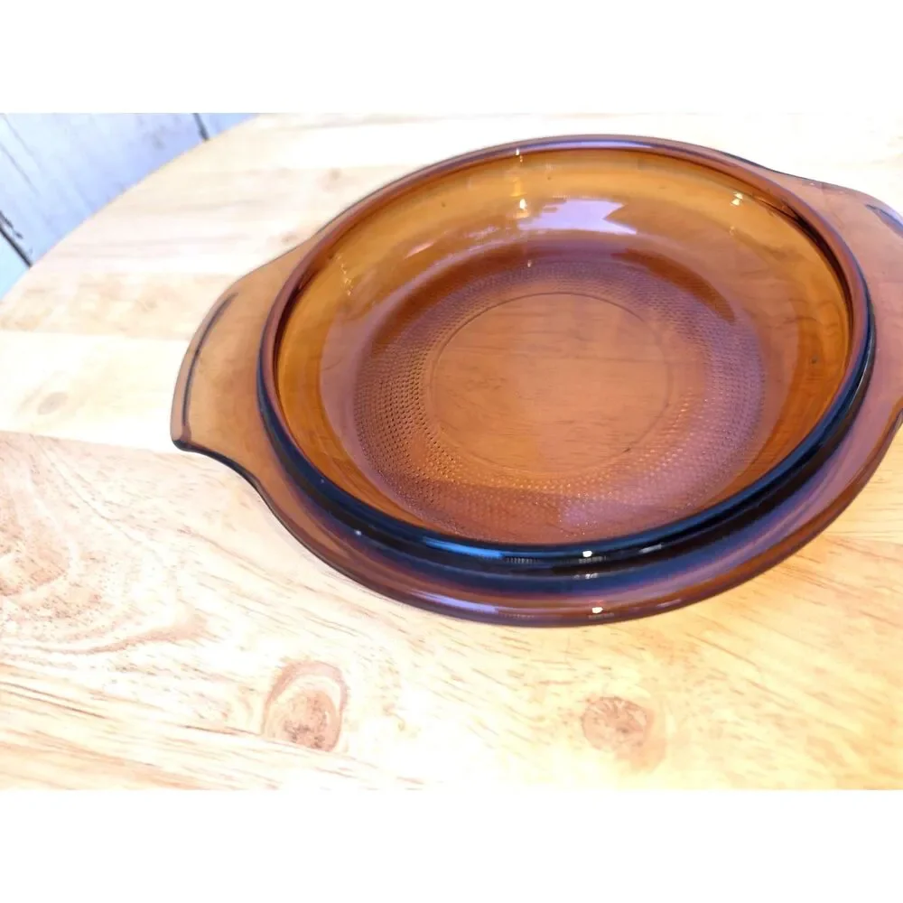 Vintage Fire King Amber brown 12 oz casserole lid replacement 472